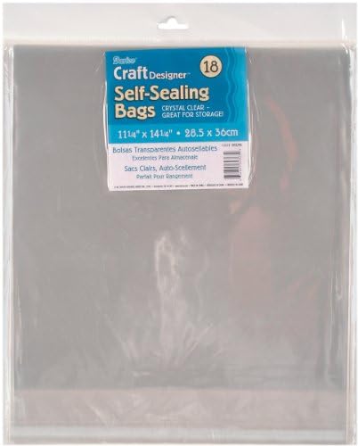 Darice 1115-19 18/Pack plastične vrećice za samozapaljivanje, 11-1/4 do 14-1/4-inča, bistro