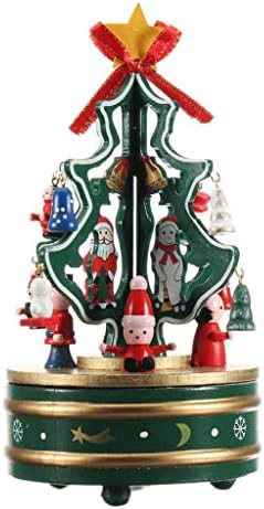 Slynsw Merry-Go-Cound božićni ukras Music Box božićna rotirajuća glazbena kutija