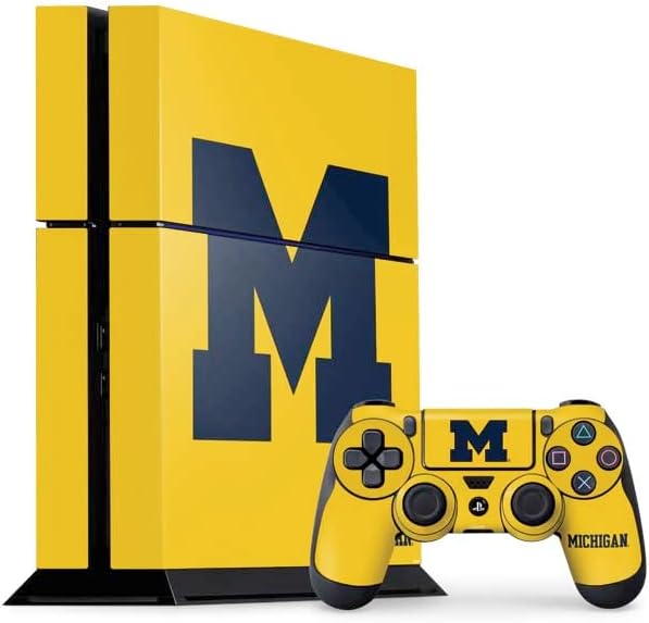 Gaming Skin za igre Kompatibilan s konzolom 94 i kompletom kontrolera-službeno licencirani žuti dizajn logotipa Michigan