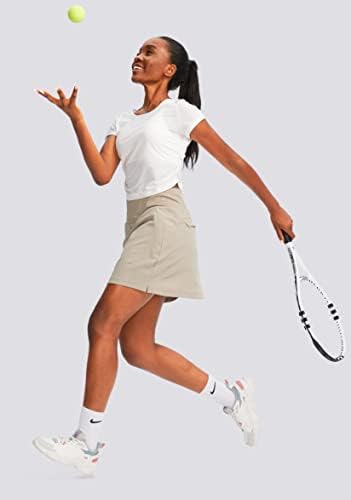 Ženske suknje za golf s 5 džepova u 5 džepova Ženska lagana sportska suknja visokog struka za tenis i trčanje