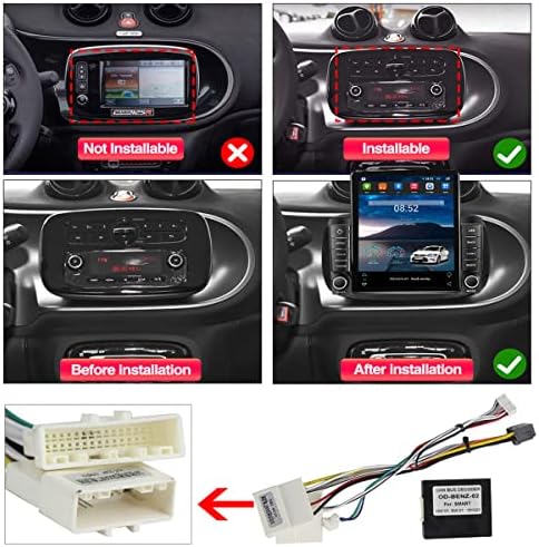 Android11 ​​zaslon osjetljivih na zaslon za zaslon Auto GPS Navigacijski sustav za BenzSmart 2015-2020 s Wifi Bluetooth FM