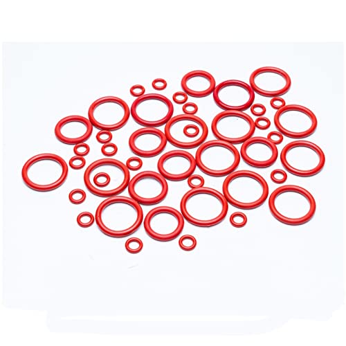 Udarni ležaj 10pcs crveni o promjer žice prstena 3,1 mm OD 10 mm-78 mm silikonska guma O prsten, brtveni prstenovi popravljaju