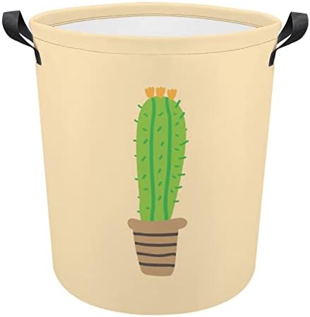 Kaktus sklopivi košarica za pranje rublja vodootporna vreća za spremanje kante s ručicom 16,5 x 16,5 x 17