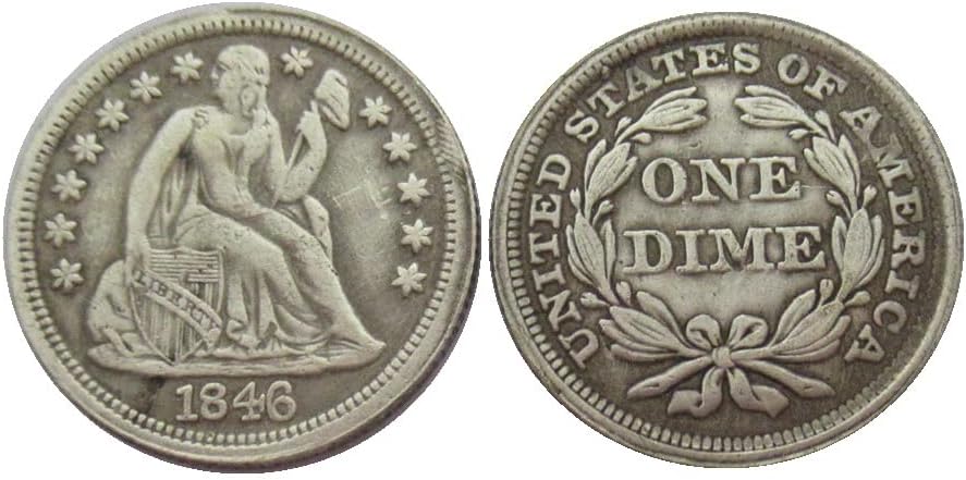 Američka zastava 10 Cent 1846 Srebrna replika Replika komemorativna kovanica