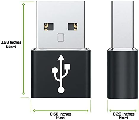 USB-C ženska osoba na USB muški brzi adapter kompatibilan s vašom CAT S48C za punjač, ​​sinkronizaciju, OTG uređaje poput